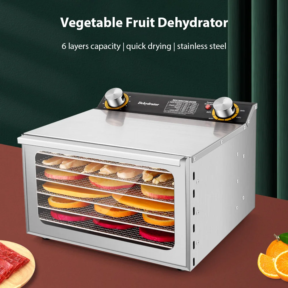 Dehydrators for Food and Jerky with 24H Timer 5 Drying Racks 400W 30-90℃ Vegetable Fruit Dehydrator Temperature Control