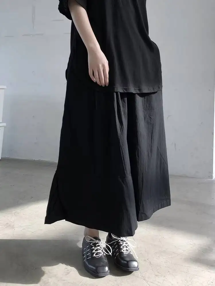 

Ladies Wide Leg Pants Pant Skirt Summer New Classic Dark Personality Casual Loose Fashion Trend Large Size Nine Minutes Pants