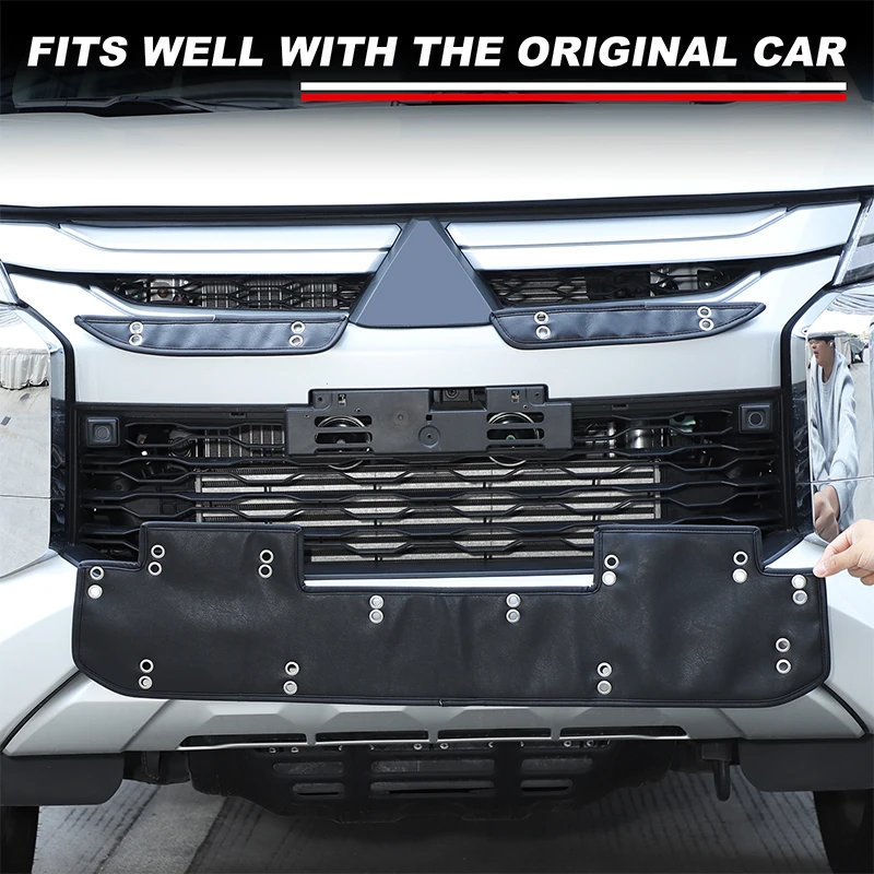 

Для Mitsubishi L200 Triton 2019-2023: передняя решетка радиатора, защита двигателя от замерзания, кожаная черная накладка, автоаксессуары