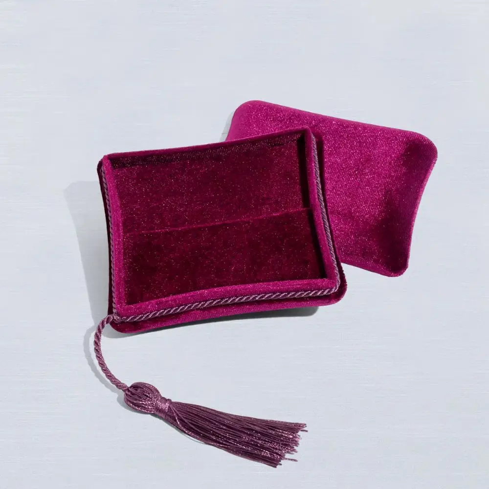 

Бархатный органайзер для украшений с кисточками: сумка для хранения браслетов, серег, колец и ожерелий большой вместимости