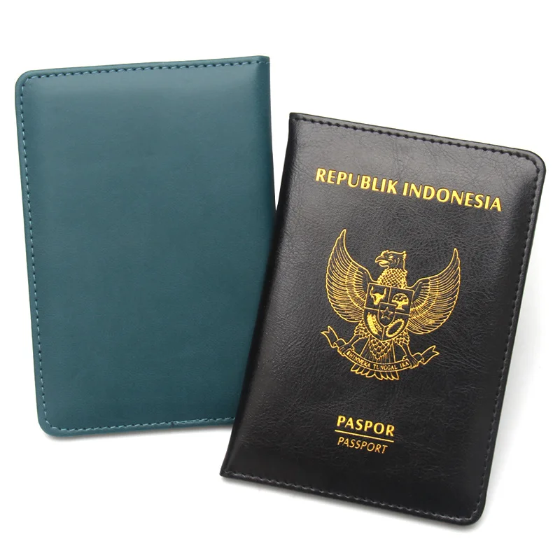 Indonesia Passport Covers Women Fashion Pu Case for Passports Travel Wallet Document Tickets Cards Organizer