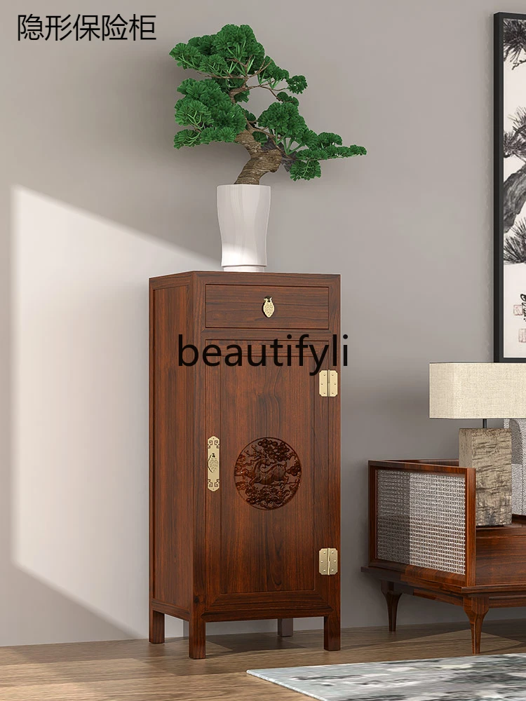 New Chinese safe 2024 new solid wood invisible 110cm anti-theft can be fixed large capacity