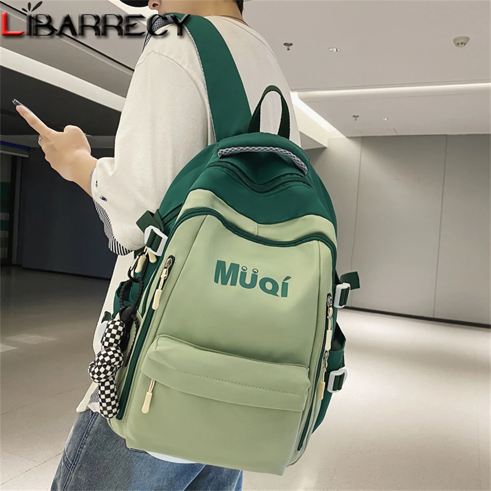 New Nylon Female Fashion High Capacity Waterproof College Backpack Trendy Women Laptop School Bags Cute Girl Travel Book Bag Sac