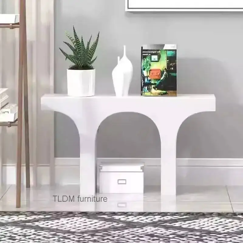 

Nordic Unique Hallway Table Simple Trendy Portable Modern Corner Table Minimalist Design Tabel Console Hallway Table Furniture
