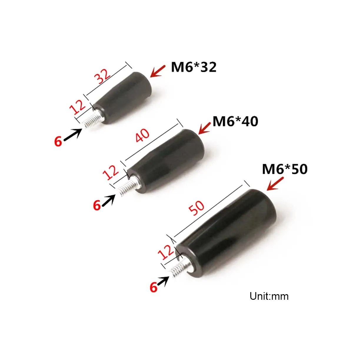 

Mechanical Hardware Accessories, Rubberwood Rotating Handle, Threaded Handle M6M8M10M12