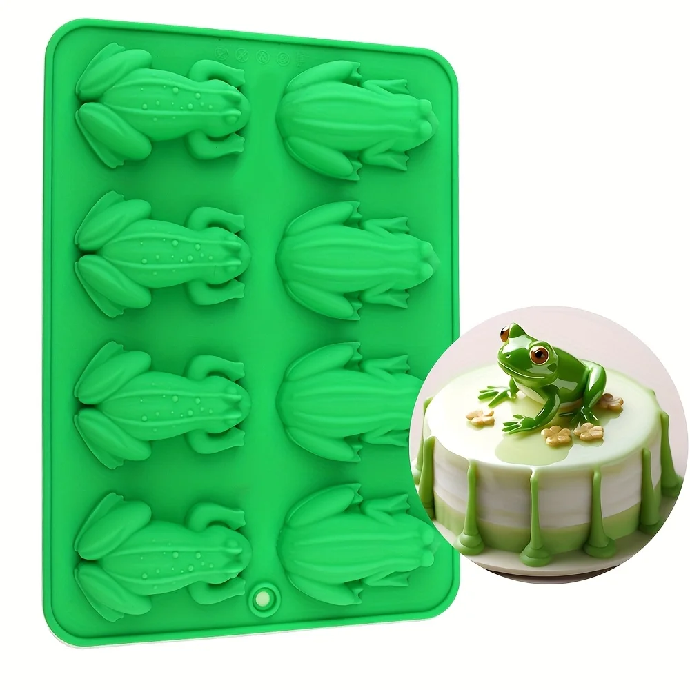 1 Silicone Cake Mold in the Shape of a Frog and a Toad, Suitable for Making Candy, Cake Decorations, Candles, Handmade Soap, Ice Cubes, Pudding, Etc