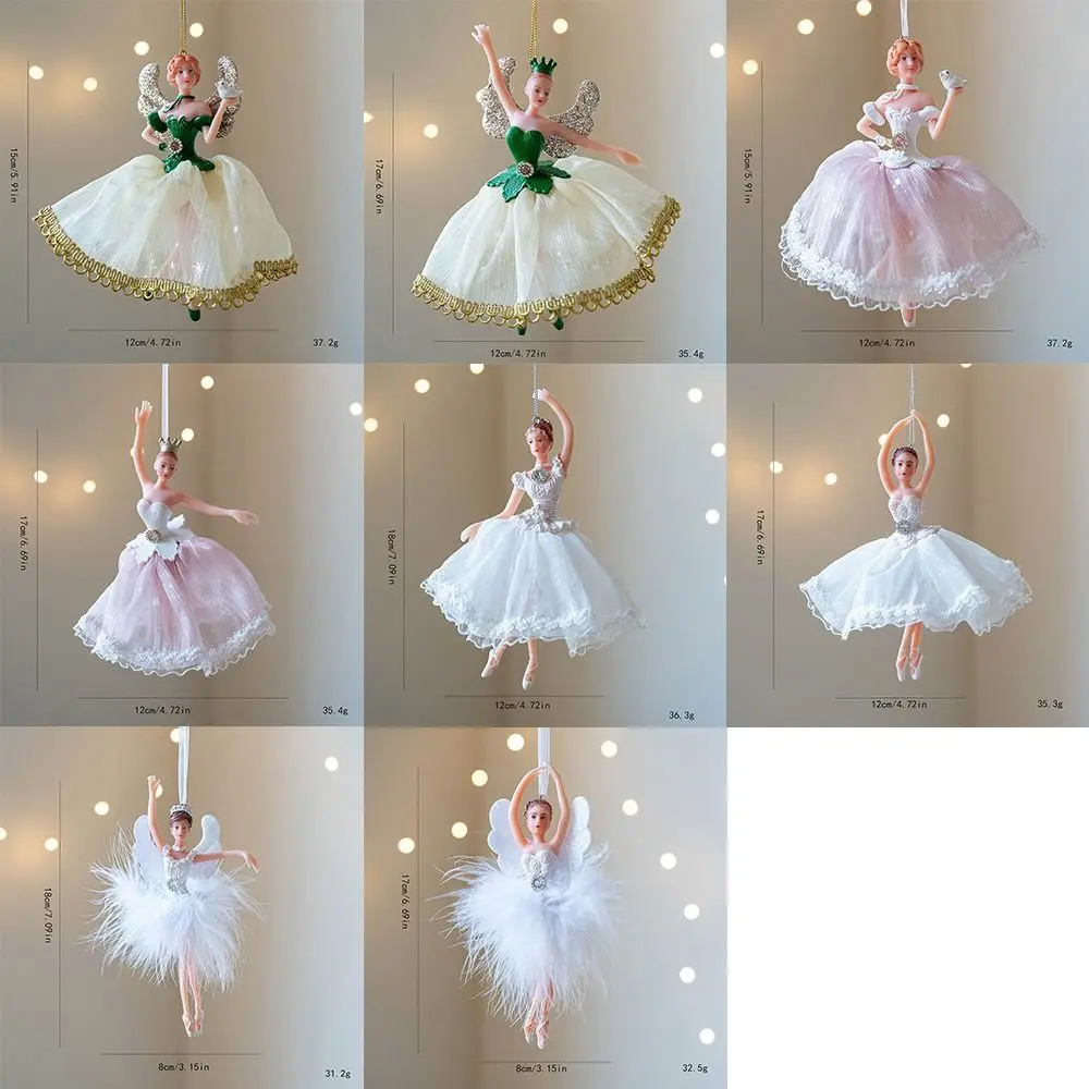 متعدد الألوان فتاة الباليه شنقا الزينة ألعاب من القطيفة الزينة عيد الميلاد شنقا زينة الملحقات #6