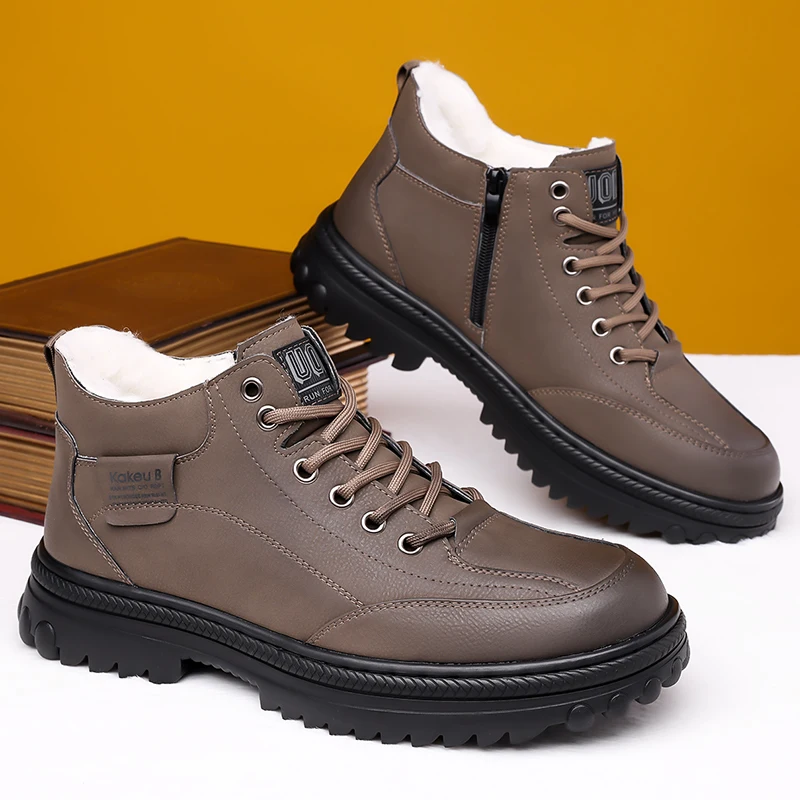 

Men's Snow Boots Are Anti Slip Wear-resistant Simple and Versatile Outdoor Travel Shoes