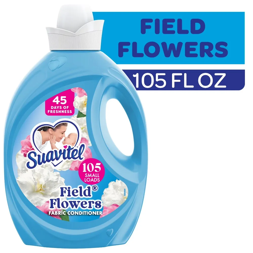 Fabric Softener Liquid Conditioner Refreshes for 45 Days with Field Flowers Fragrance Large 105 Fl Oz Bottle for Laundry
