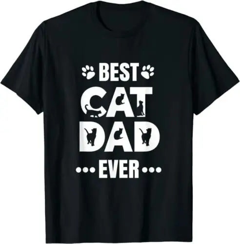 Neu Best Cat Dad Ever T-Shirt Cooles Männer Jungen Premium T-shirt