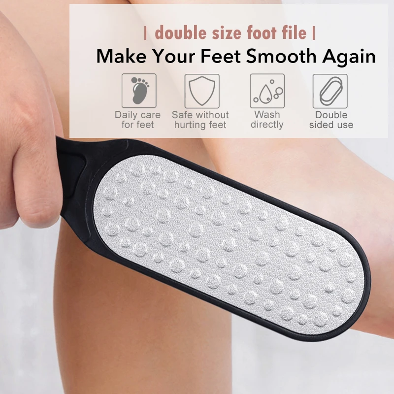 1PCS Foot File Callus Remover for Feet Double-Sided Colossal Pedicure Tools Cracked Heel Dry Foot Rasp