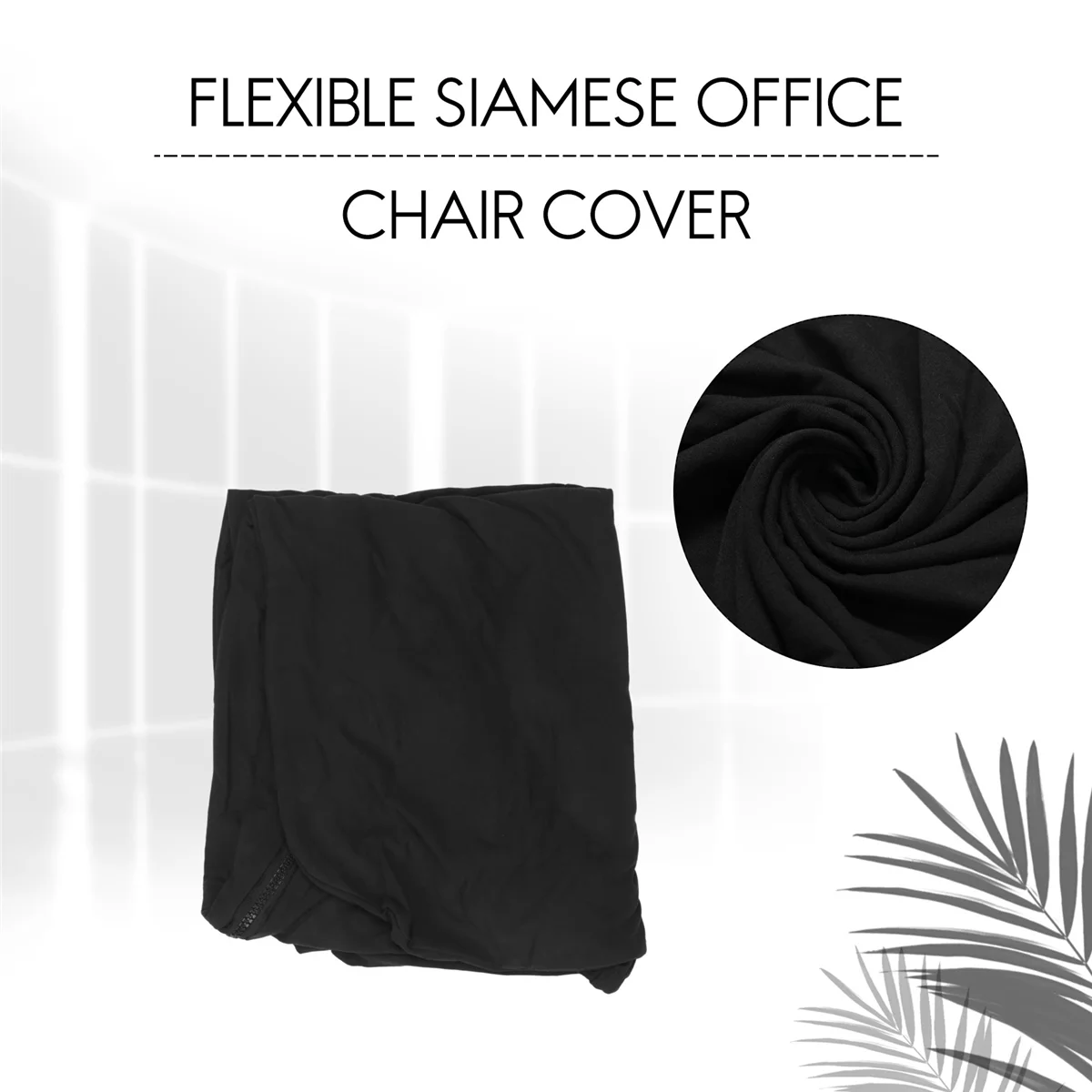 Juste de protection élastique pour chaise de bureau, noire, siamoise, fauteuil d'ordinateur