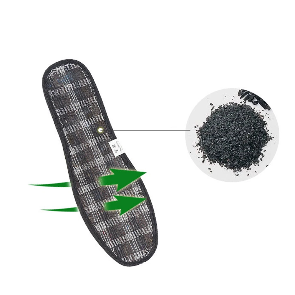 

3 Pairs Hand Embroidered Insoles Bamboo Charcoal Deodorant Shoe Cushions Breathable Foot Care Shoe Pads Sports Insoles Fresh