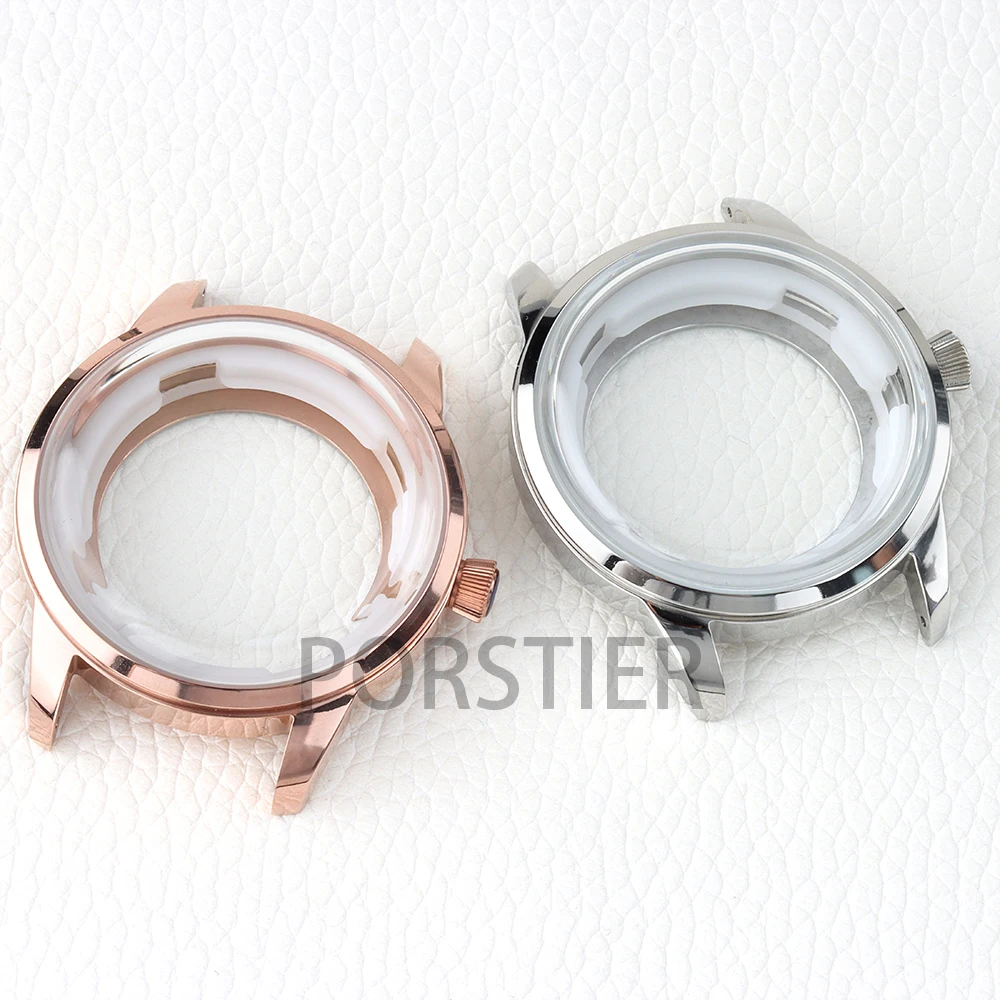NH35 Arched Glass 40mm Watch Case Solid 316L Stainless Steel for Cocktail Time Presage NH35 NH36 NH38 Movement 35mm Dial