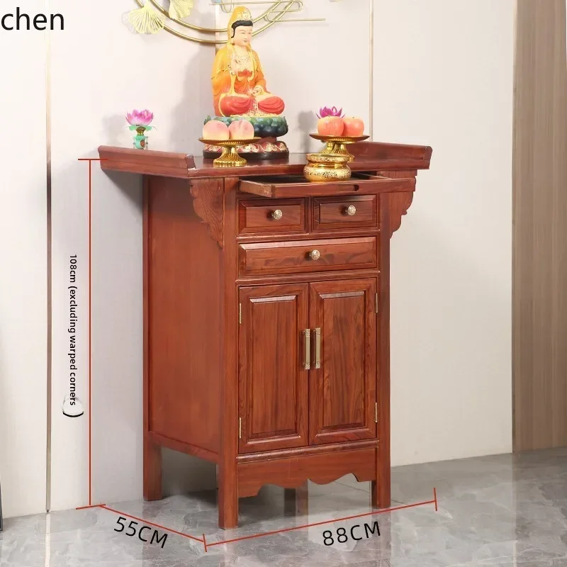 b6-21   Home Modern Buddha Table  Immortal Family Offering Table Solid Wood Buddha  God Altar God of Wealth Offering Table