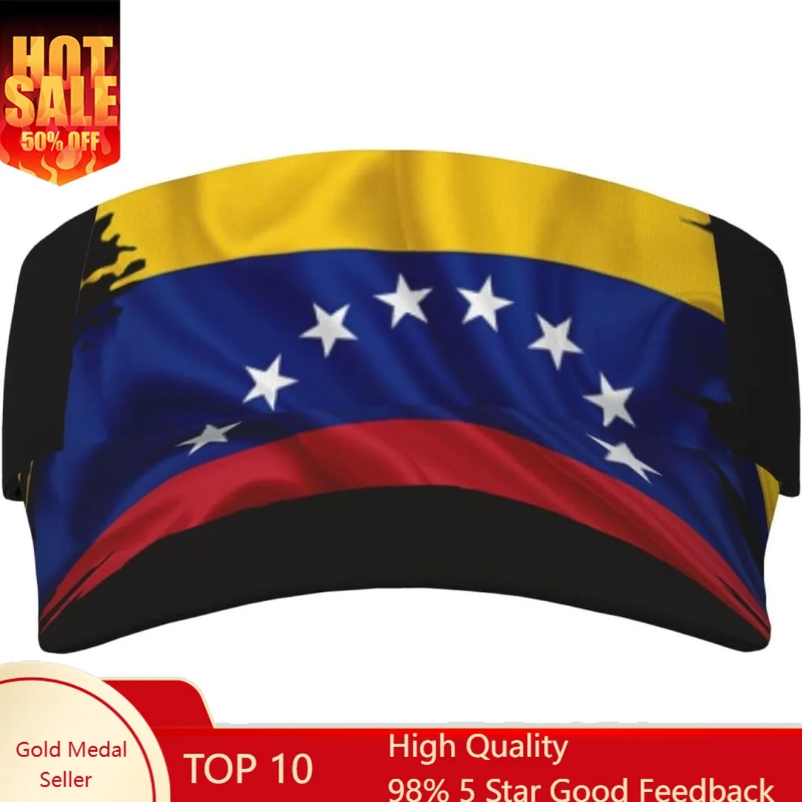 

Cute Flag Visor Hats Women Men Sports Sun Visor Adjustable Patriotic Flag Empty Top Baseball Cap for Golf, Running