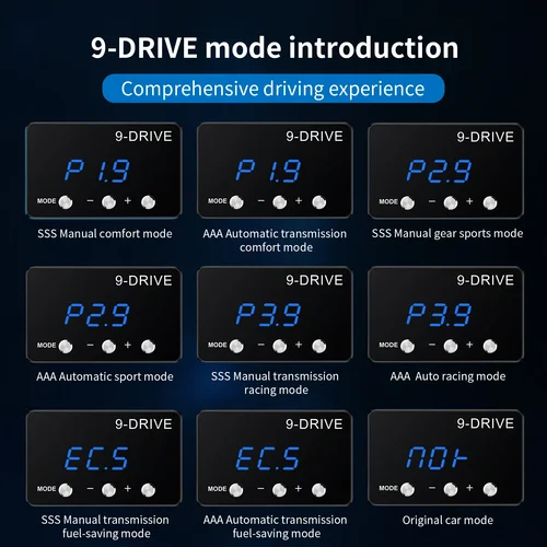 Imagen 2 del producto Nuevo controlador de respuesta del acelerador de coche Plug Play, piezas de sintonización, accesorio, 9 unidades, 5 modos, acelerador Digital de carreras, potente refuerzo