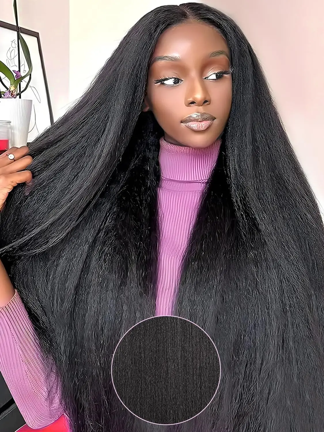 30 дюймов 13x4 Курчавый прямой парик HD прозрачный кружевной передний парик человеческие волосы 200% плотность предварительно выщипанные Детские волосы естественного цвета