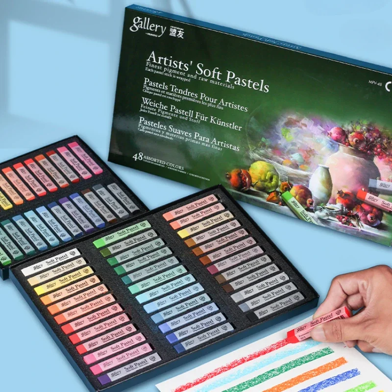 Mungyo Gallery Soft Pastel Square Chalk Sticks 12/24/36/48 Colors for Art Painting Drawing Blending Crayons Pastels Art Supplies
