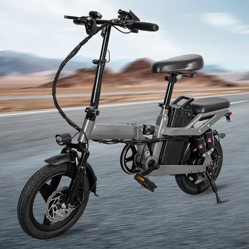 48V Foldable Two Wheel Electric Vehicle Lightweight Adult Electric Bicycle Pedal Assist City E-bike