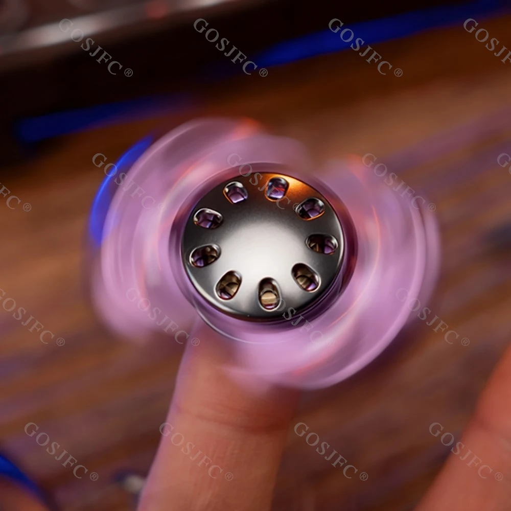 وسيم الرجل EDC جي ليان تململ سبينر الألومنيوم الفولاذ المقاوم للصدأ الدوران ثلاثة شفرات دفع الشعور تململ سبينر مكتب الملحقات