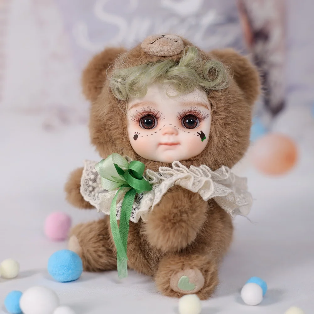 

Cloveray 8 inch Super Cute Porcelain Doll Kawaii Plush Animal Ceramic Doll Original High-quality Handmade Collectible Art Gift
