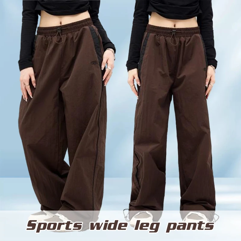 Women Hip Hop Trousers Harajuku All-match Vintage Y2K Baggy Sweatpant Casual Loose High Waist Female Wide Leg Joggers Pants