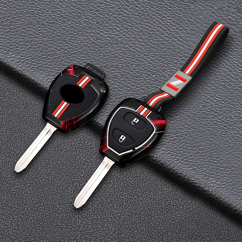 New high-quality car key modification shell suitable for Toyota Corolla Prado RAV4 Camry Vios straight key keychain case