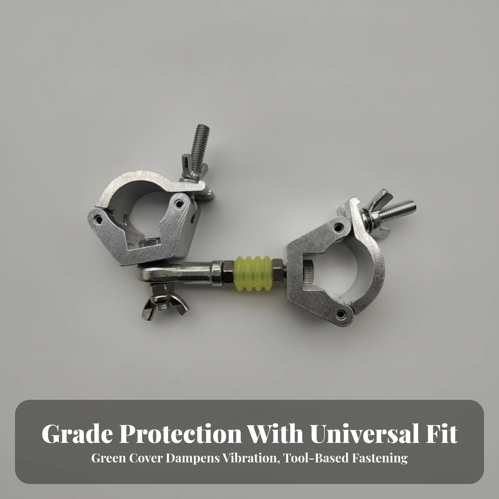 Trailer Connector with Shield Strips Stable Cart Hitch with Clamps Jointed Trailer Connector Silver Finish
