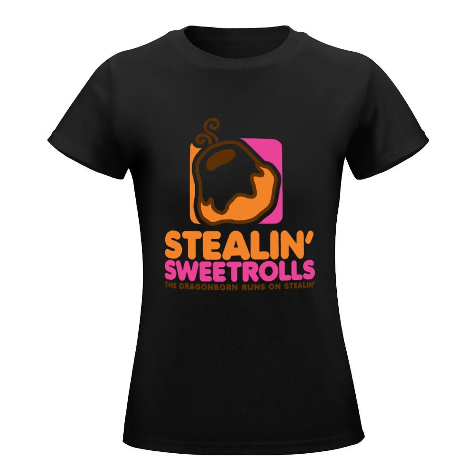 Stealing Sweetrolls T-Shirt tops hippie clothes funny female t-shirts for Women loose fit