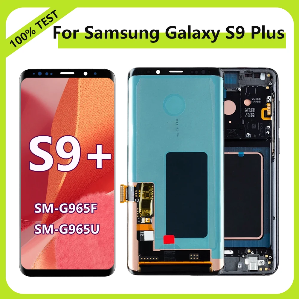 AMOLED S9 Plus LCD Display Screen For Samsung S9+ G965F G965U G965W LCD Replacement Display Touch Screen Digitizer S9 Plus LCD