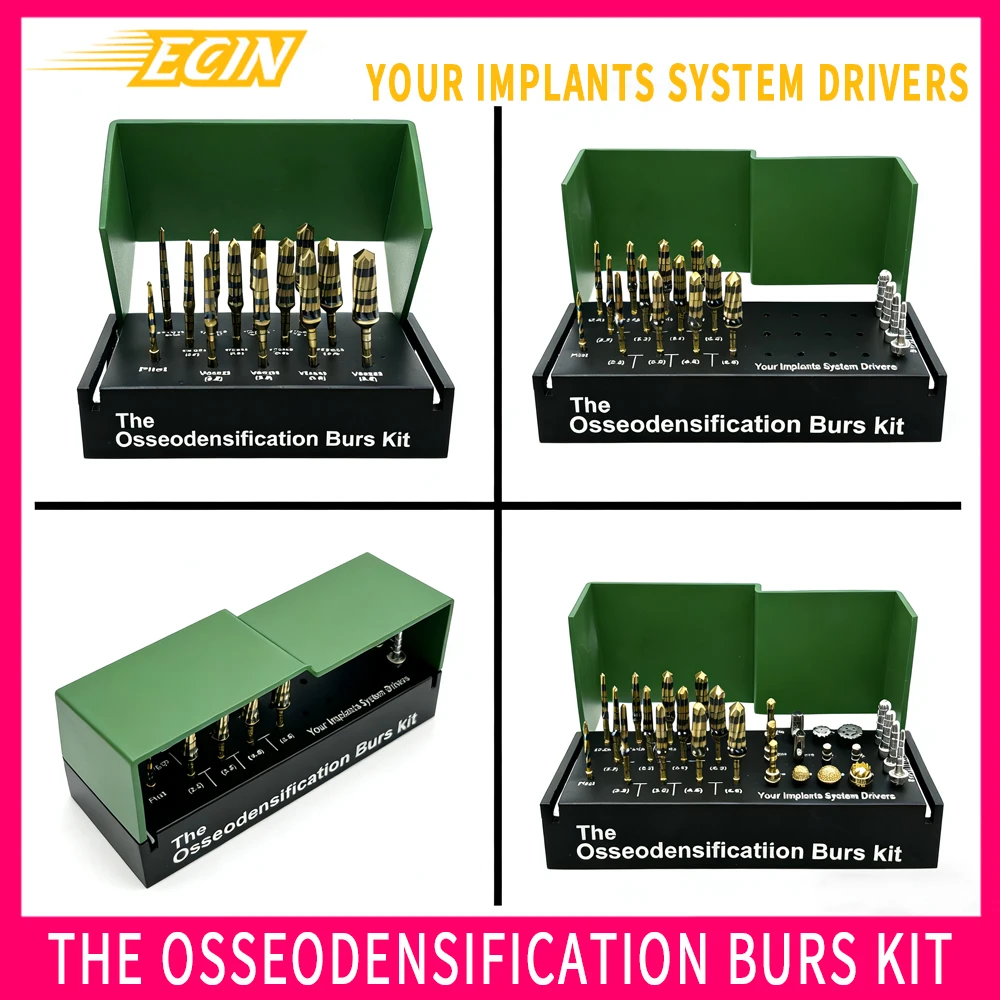 

ECIN Dental Surgical Implant System with Osseodensification Burs Drills and Maxillary Sinus Lift Kit Complete Dental Tools Set