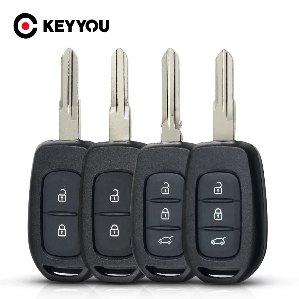 KEYYOU For Renault Duster Sandero Logan Clio Captur Laguna Scenic 2015 2016 2/3 Buttons Key Car Remote Key Shell