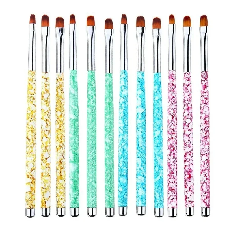 3-9Pcs Nail Painting Pen Set Nail Art UV Gel Extension Builder Petal Flower Drawing Brush Painting Brushes Manicure Tools