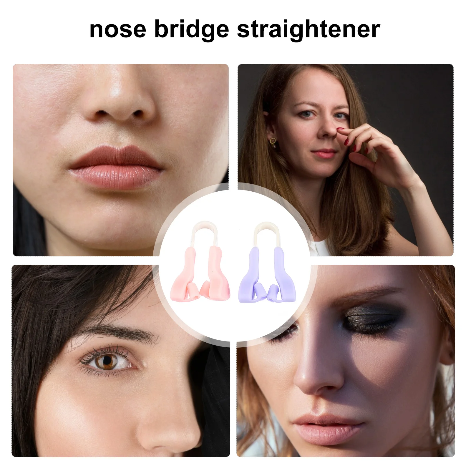 

2pcs Silicone Lifter Clip For Shaping Lifting Bridge Beauty Tool Non-Surgical Nose Corrector Slimming Device Face Lifting Nose