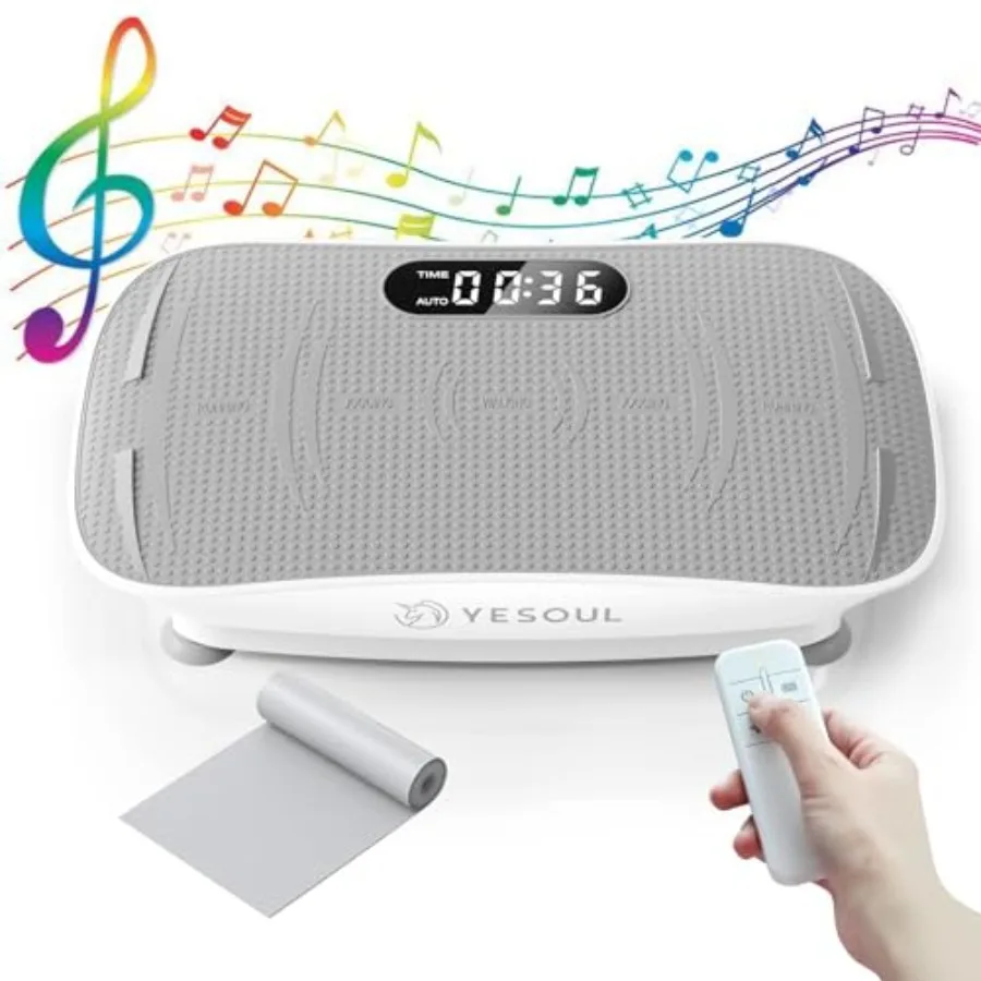 آلة تمرين لوحة الاهتزاز للتصريف اللمفاوي وفقدان الوزن: معدات تدريب الجسم بالكامل مع جهاز تحكم عن بعد يعمل بالبلوتوث