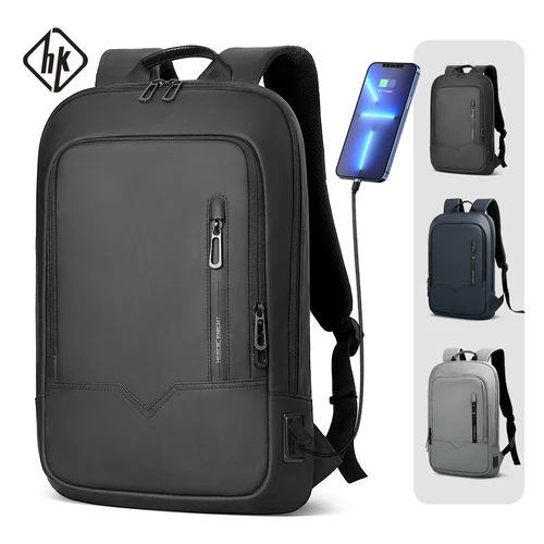 Imagen 1 del producto Mochila de negocios HcanKcan, mochila para ordenador portátil de 14 pulgadas para hombre, bolsa ligera impermeable multifunción, mochilas informales para mujer