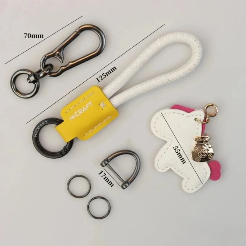 Minimalist Leather Key Holder With Premium Strap Durable Key Ring 1PC Car Keychain Gift For Men Women Couple