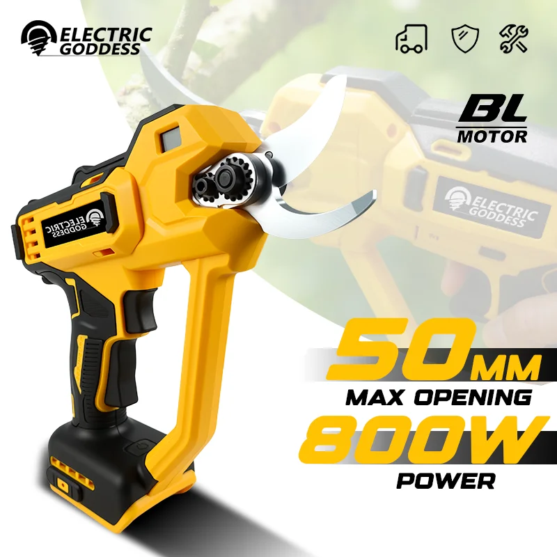 

Brushless Electric Pruning Shears Garden Branche Cutter Cordless Electric Garden Scissors Fruit Tree for Dewalt 20V Battery Pin