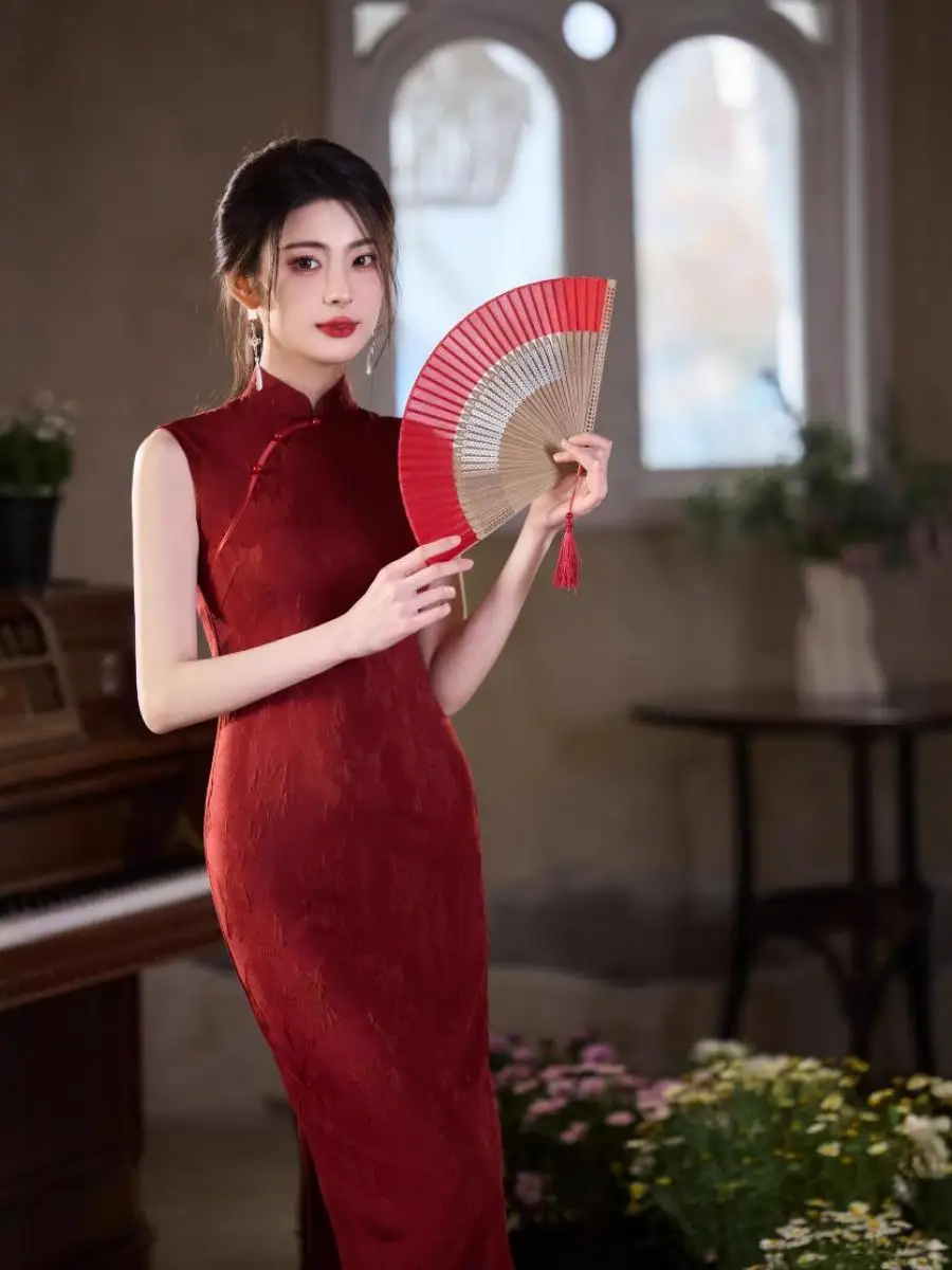 

Летнее Новое Поступление: Сексуальное Ретро-Платье-Ципао для Молодых Девушек, Облегающее, Длинное, Элегантное, Высококачественное, Модное, Женское