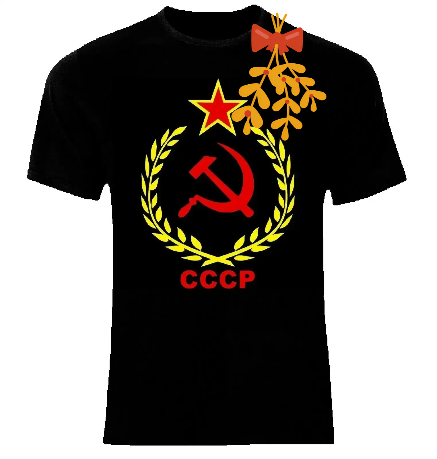 CCCP Russia Moscow Flag Soviet Union Badge T-Shirt 100% Cotton O-Neck Summer Short Sleeve Casual Mens T-shirt Size S-3XL