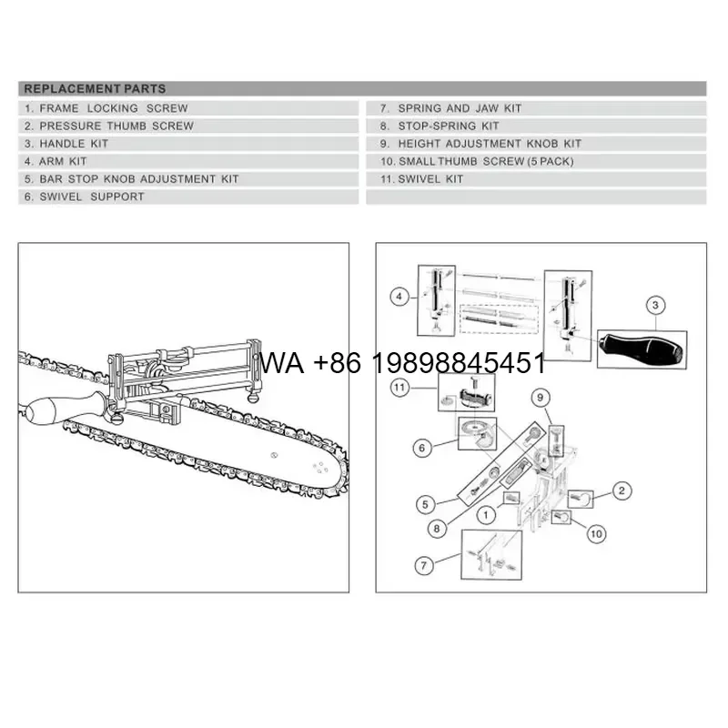 Wmwmnu for 35.5 Inch 24 Inch Small Portable Chainsaw Mill for Chainsaw Wood Cutting Milling Sawing Wood Frame