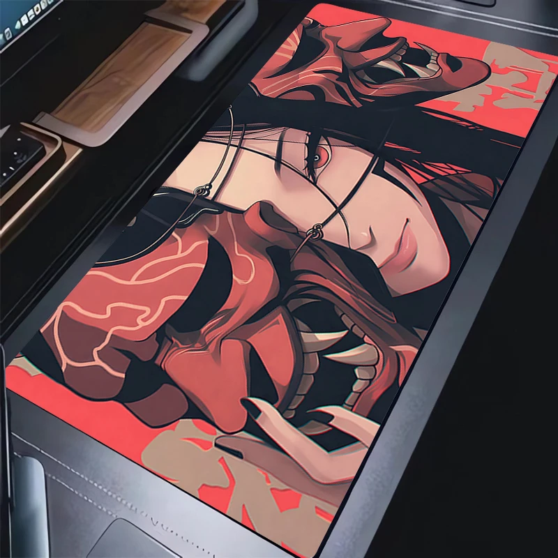 

Cute Mouse Pad Computer Devil Oni Mask Anime Keyboard Pad Natural Rubber Anti-Slip Desk Mat Perfect Gift for Girlfriend Women