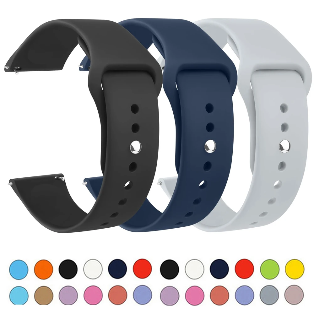 20mm 22mm WatchBand For Amazfit GTS 2/3/4 Mini Strap GTR 4/3/2 42mm Silicone Wristband Bracelet For Amazfit Bip Band Accessories