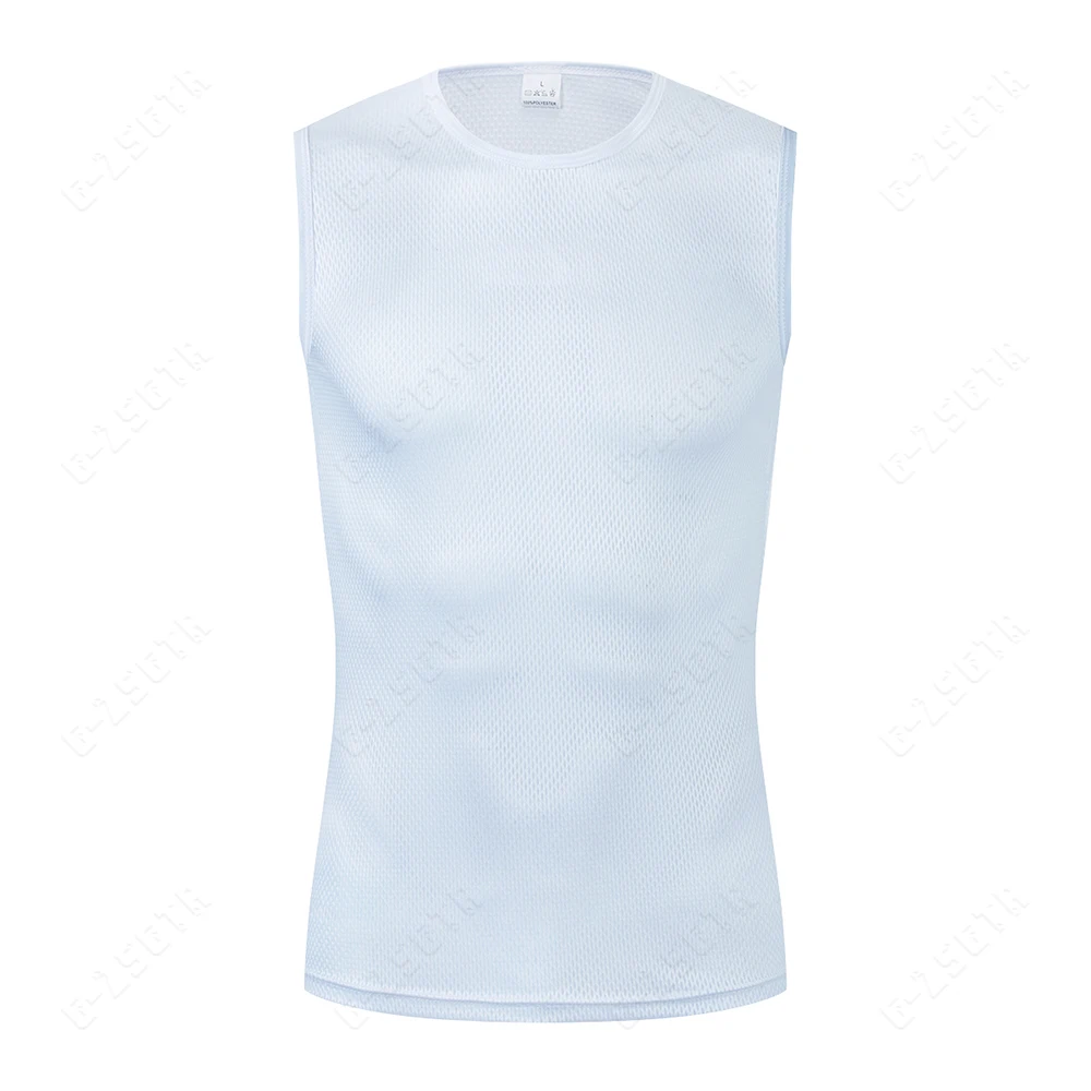 Fietsen Basislaag Reflecterend Ondergoed Wit Wielertrui Sportvest Heren Ondershirt Sneldrogend Elastici Vest Racefiets Jersey - afbeelding 1