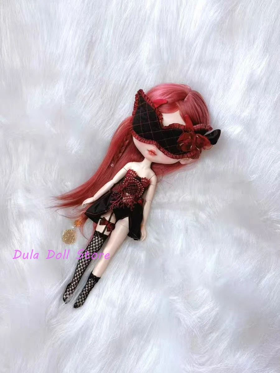 

Dula Doll Clothes Dress Dark Little Devil skirt Blythe Qbaby ob24 ob22 Azone Licca ICY JerryB 1/6 Doll