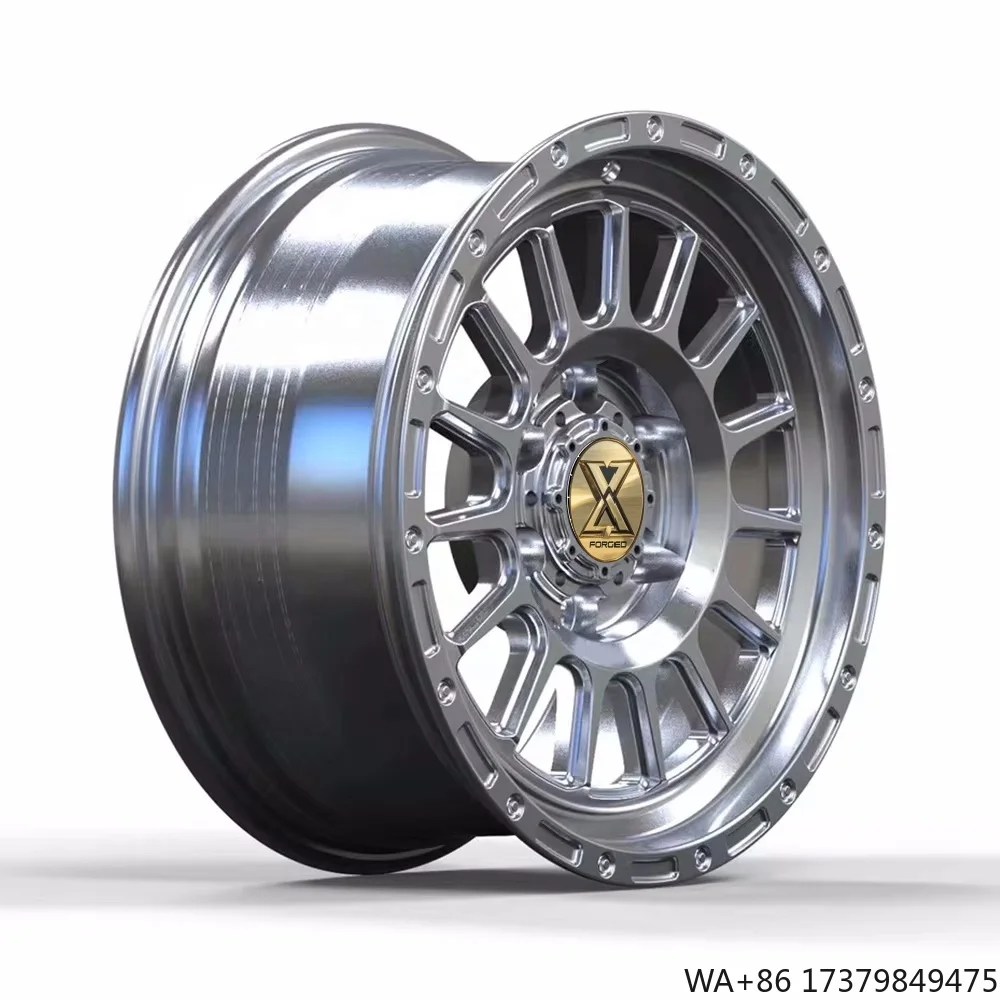 

Custom 17-26inch 5x130 6x139.7 6x135 Fake Beadlock Off-road Chrome Polished Forged Rims for F150 F250 F350 LX600