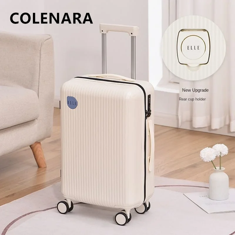 

COLENARA 20"24"26Inch USB Charging Luggage Women's PC Boarding Box Men's Trolley Case Women's Password Box Travel Suitcase