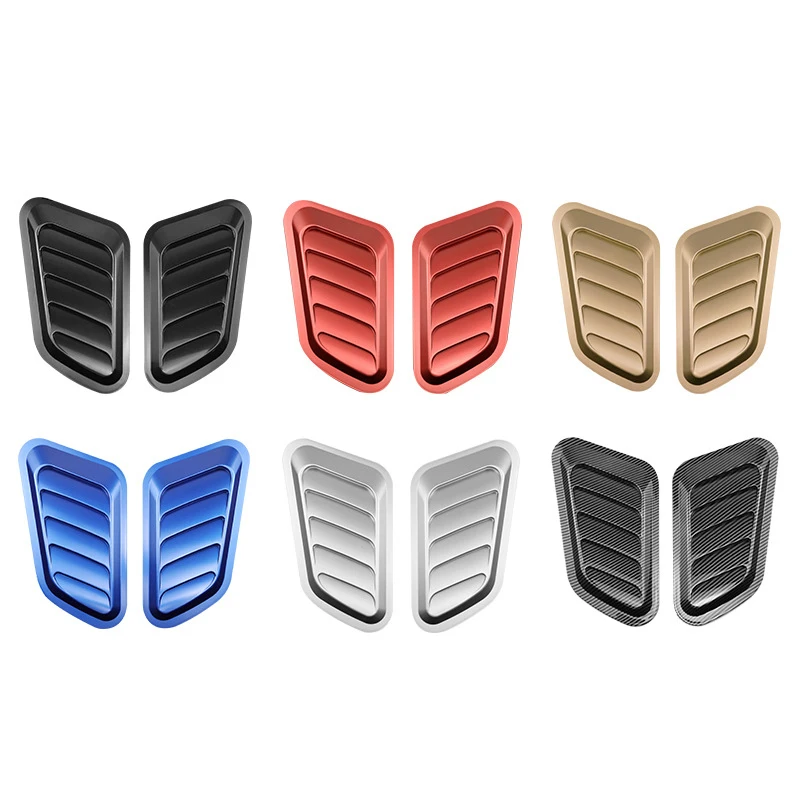 Universal Auto Carbon Fiber Cell Air Flow Intake Car Decorative Hood Scoop Bonnet Vent Cover Stickers Decoration Styling