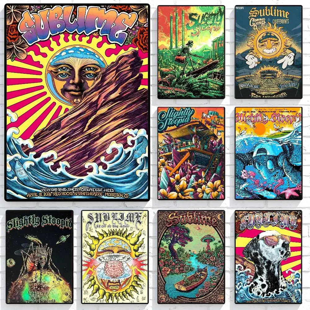 S-Sublime Classic Band Fashion Poster Art Canvas Prints Painting Wall Art Pictures for Living Room Decoration